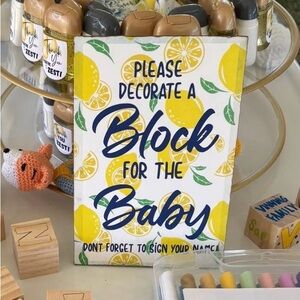 Lemon-Themed Baby Shower Decorations